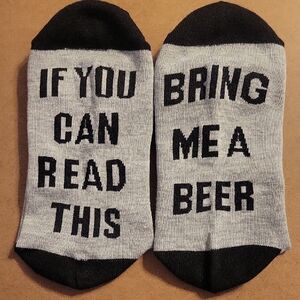 Bring Me a Beer Socks NIB